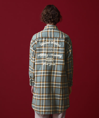 《COLLECTION》L/S COMBI PATTERN CHECK SHIRT ONEPIECE
