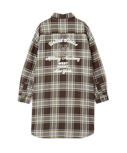 《COLLECTION》L/S COMBI PATTERN CHECK SHIRT ONEPIECE
