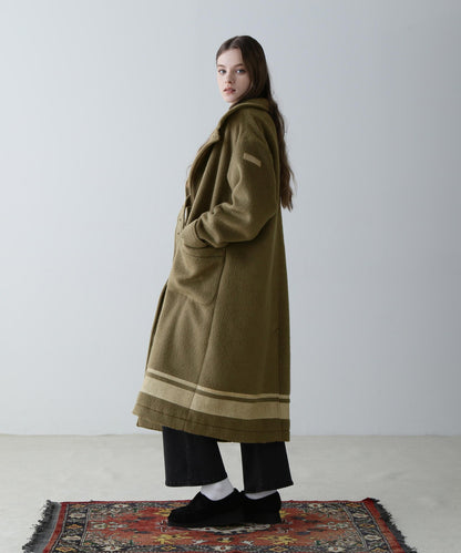 SLIVER KNIT LONG COAT/銀色針織長款大衣