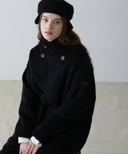 SLIVER KNIT LONG COAT/銀色針織長款大衣