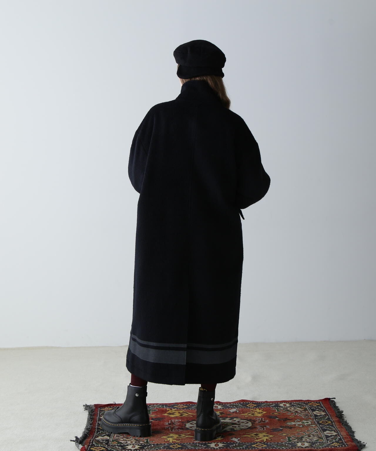 SLIVER KNIT LONG COAT/銀色針織長款大衣