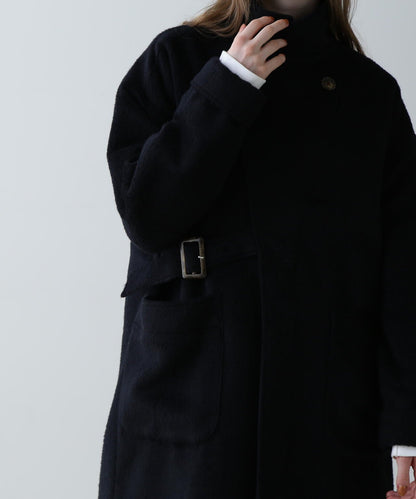 SLIVER KNIT LONG COAT/銀色針織長款大衣