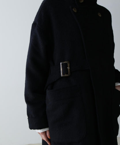 SLIVER KNIT LONG COAT/銀色針織長款大衣