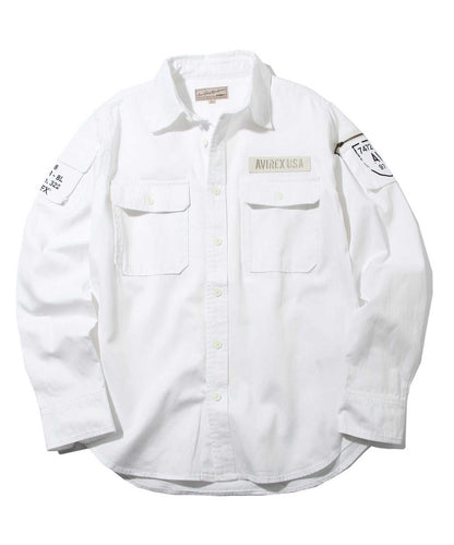 AVIREX/阿維雷克斯/FATIGUE KHAKI SHIRT/長袖迷彩卡其色襯衫