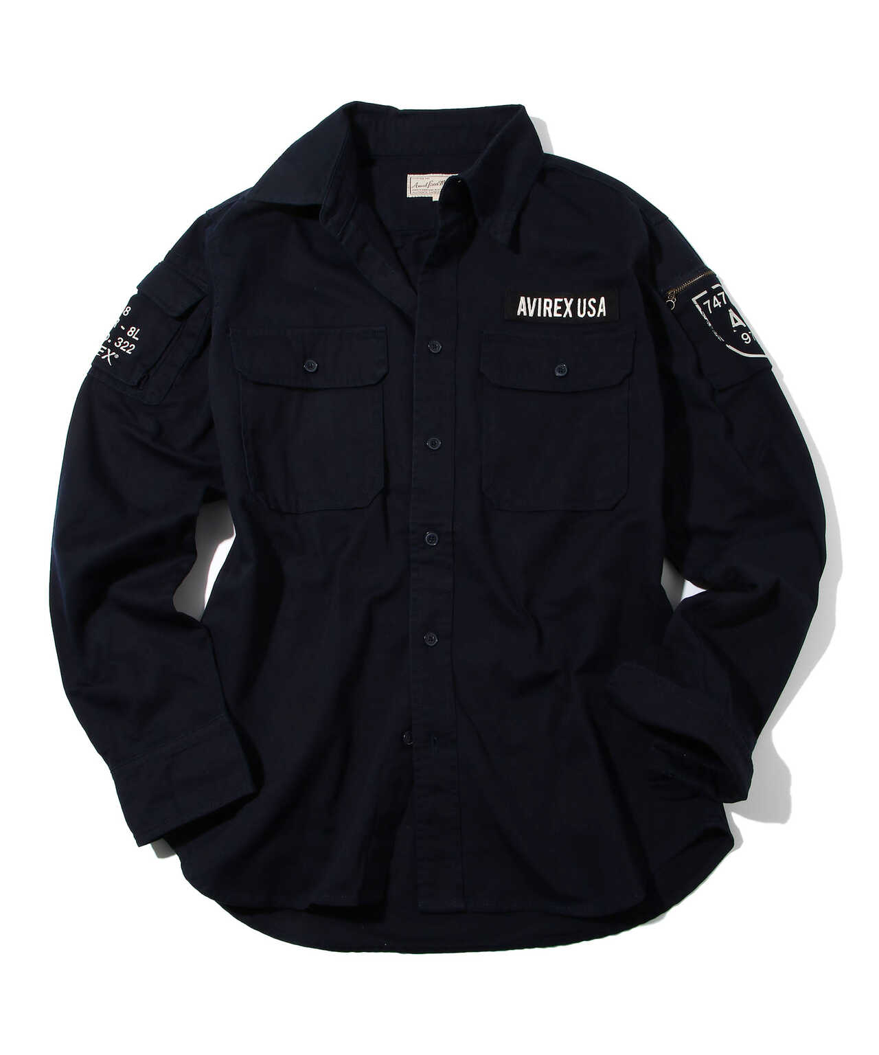 AVIREX/阿維雷克斯/FATIGUE KHAKI SHIRT/長袖迷彩卡其色襯衫