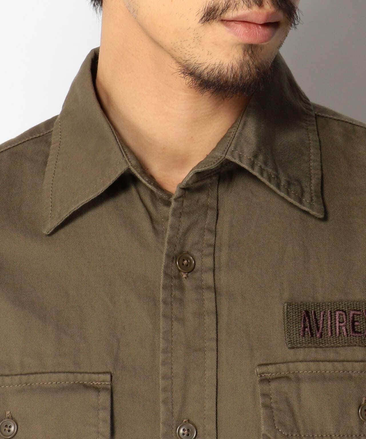 AVIREX/阿維雷克斯/FATIGUE KHAKI SHIRT/長袖迷彩卡其色襯衫