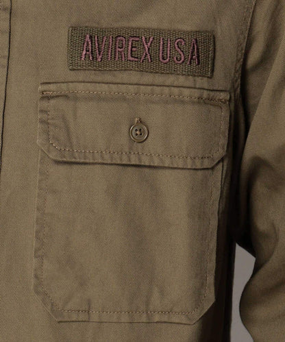AVIREX/阿維雷克斯/FATIGUE KHAKI SHIRT/長袖迷彩卡其色襯衫