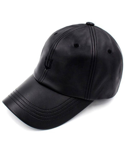 VERUTUM/維爾塔姆/Trident Cap 黑色皮革