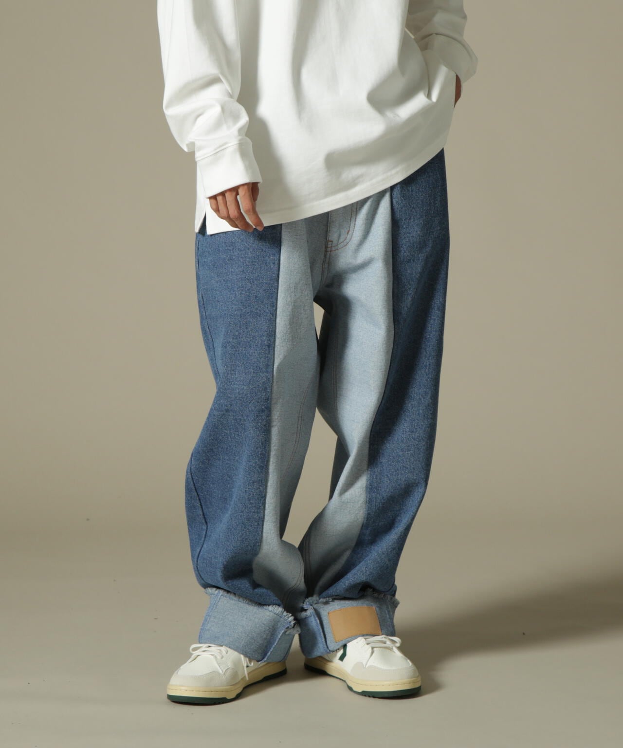 DankeSchon/ダンケシェーン/PREMIUM reDENIM SHIFT 2CM PANTS/高級再生牛仔褲