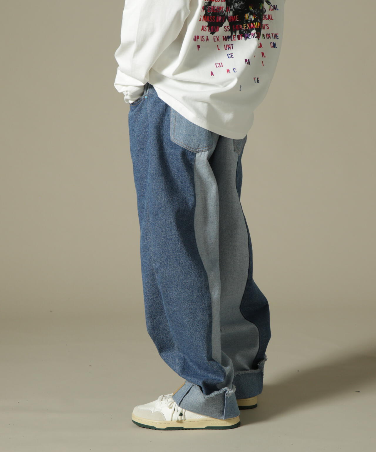 DankeSchon/ダンケシェーン/PREMIUM reDENIM SHIFT 2CM PANTS/高級再生牛仔褲