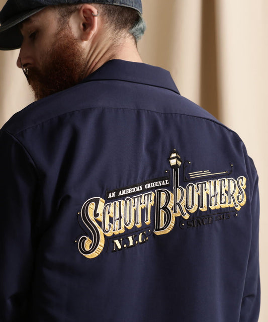 LS TC SHIRT BARBER EMB/理髮師logo刺繡 工作襯衫