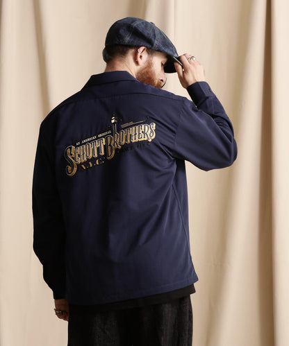 LS TC SHIRT BARBER EMB/理髮師logo刺繡 工作襯衫