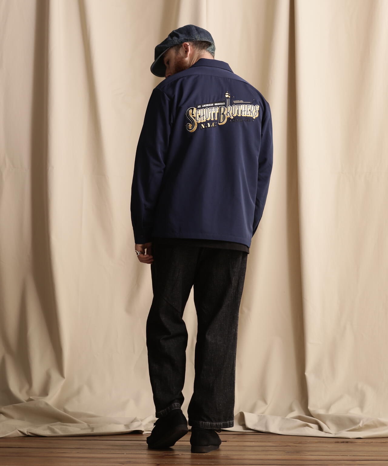 LS TC SHIRT BARBER EMB/理髮師logo刺繡 工作襯衫