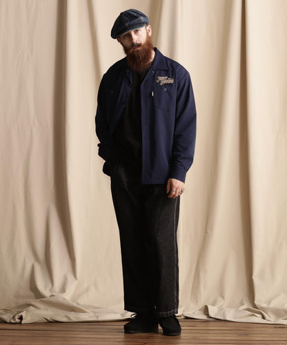 LS TC SHIRT BARBER EMB/理髮師logo刺繡 工作襯衫