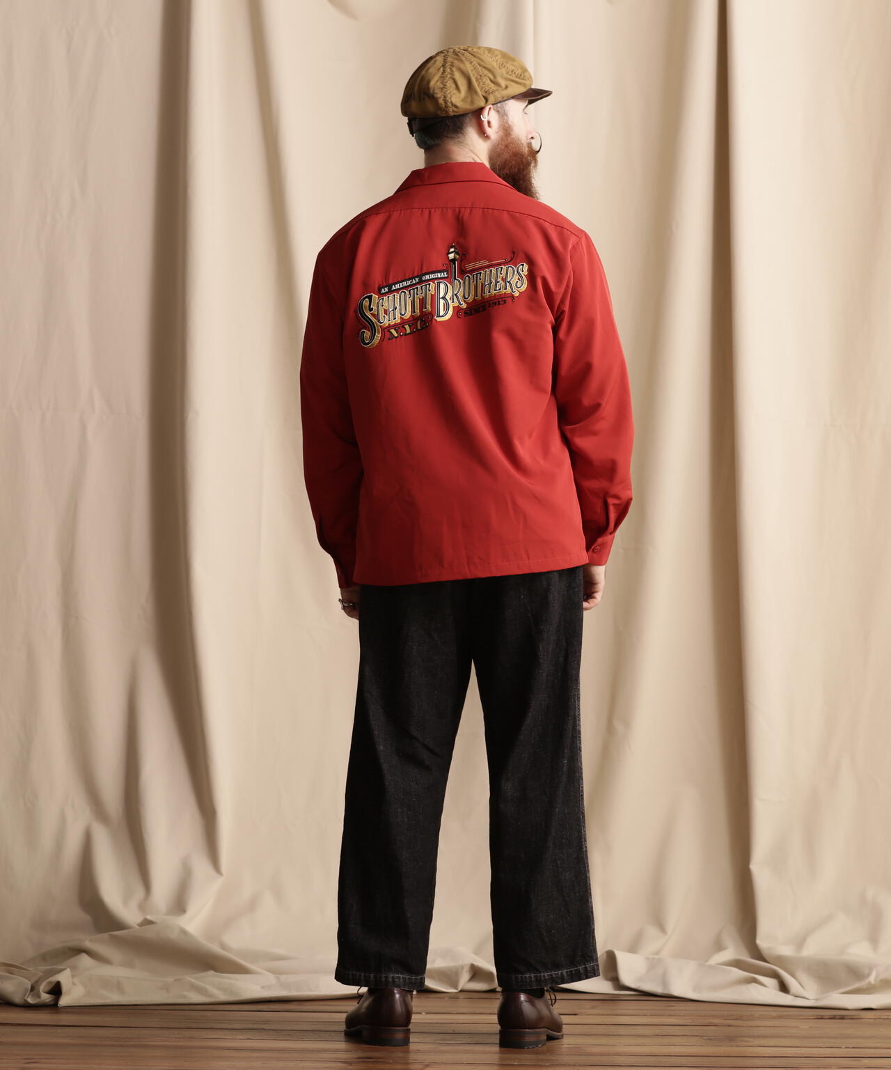 LS TC SHIRT BARBER EMB/理髮師logo刺繡 工作襯衫
