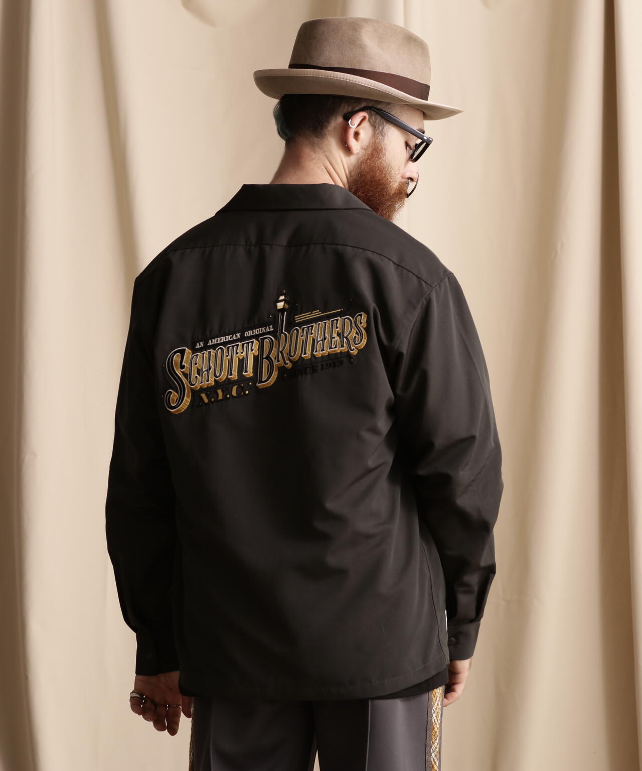LS TC SHIRT BARBER EMB/理髮師logo刺繡 工作襯衫