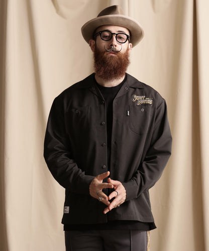 LS TC SHIRT BARBER EMB/理髮師logo刺繡 工作襯衫