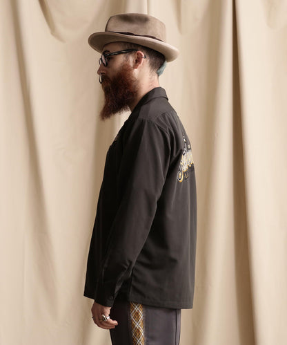 LS TC SHIRT BARBER EMB/理髮師logo刺繡 工作襯衫
