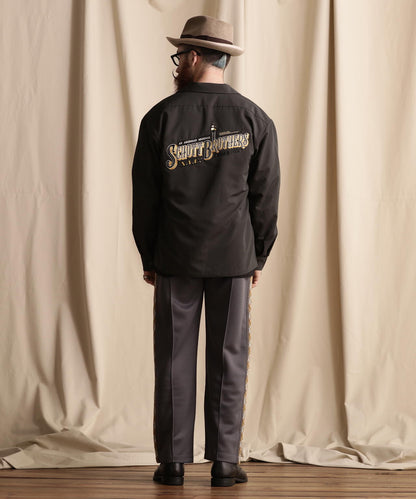 LS TC SHIRT BARBER EMB/理髮師logo刺繡 工作襯衫