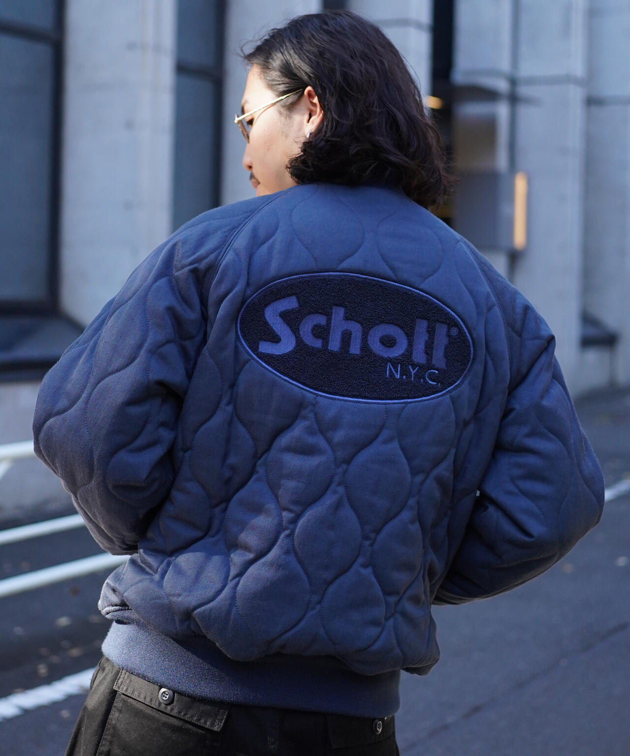 LIMITED/ONIONQUILTED JACKET OVALCHENILLE LOGO/橢圓絨標誌拼接夾克