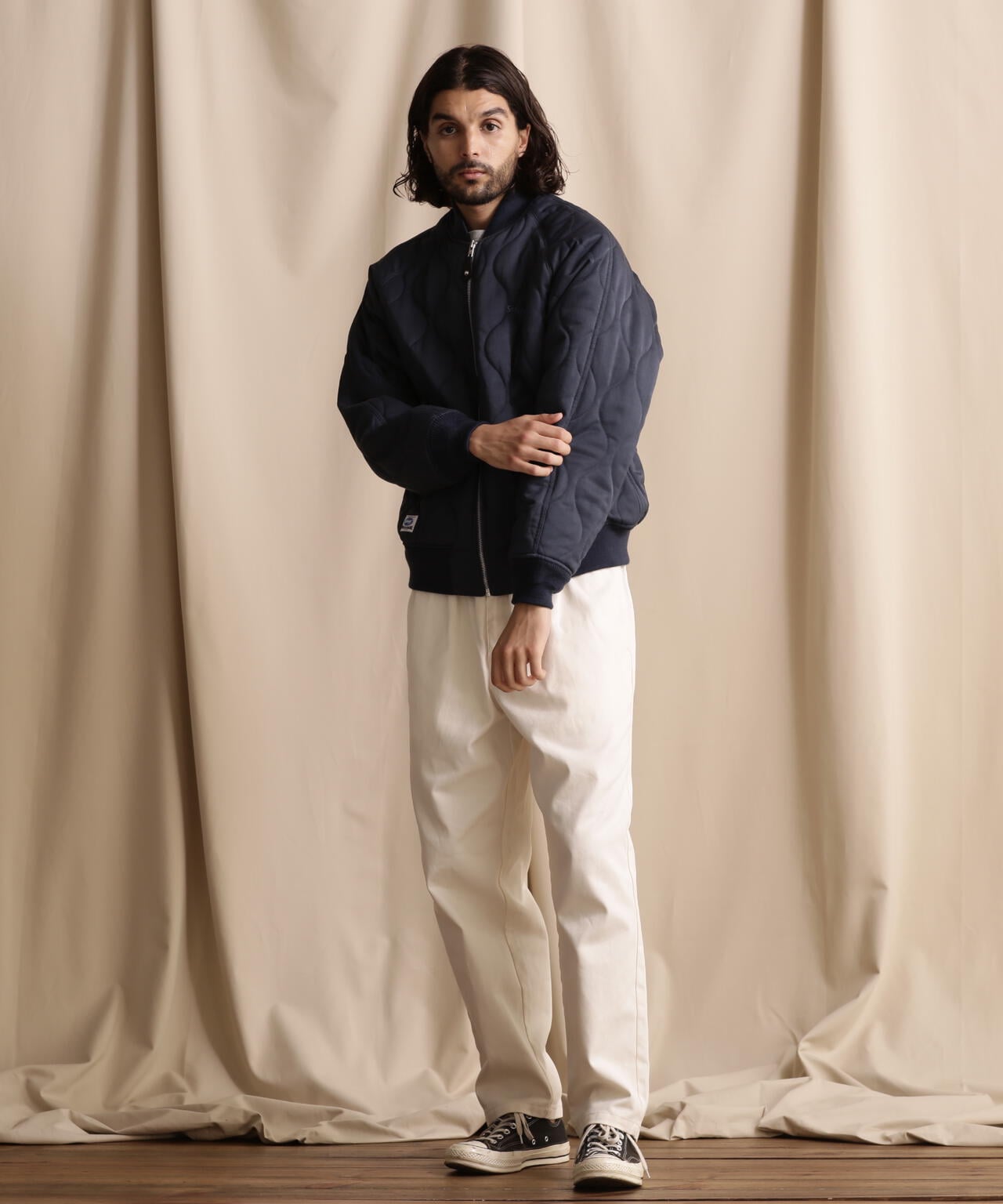 LIMITED/ONIONQUILTED JACKET OVALCHENILLE LOGO/橢圓絨標誌拼接夾克