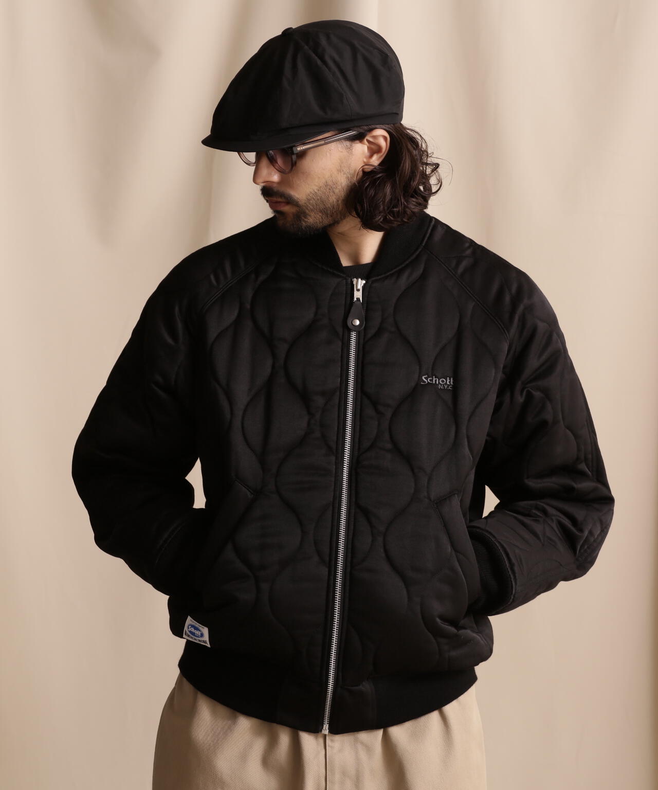 LIMITED/ONIONQUILTED JACKET OVALCHENILLE LOGO/橢圓絨標誌拼接夾克