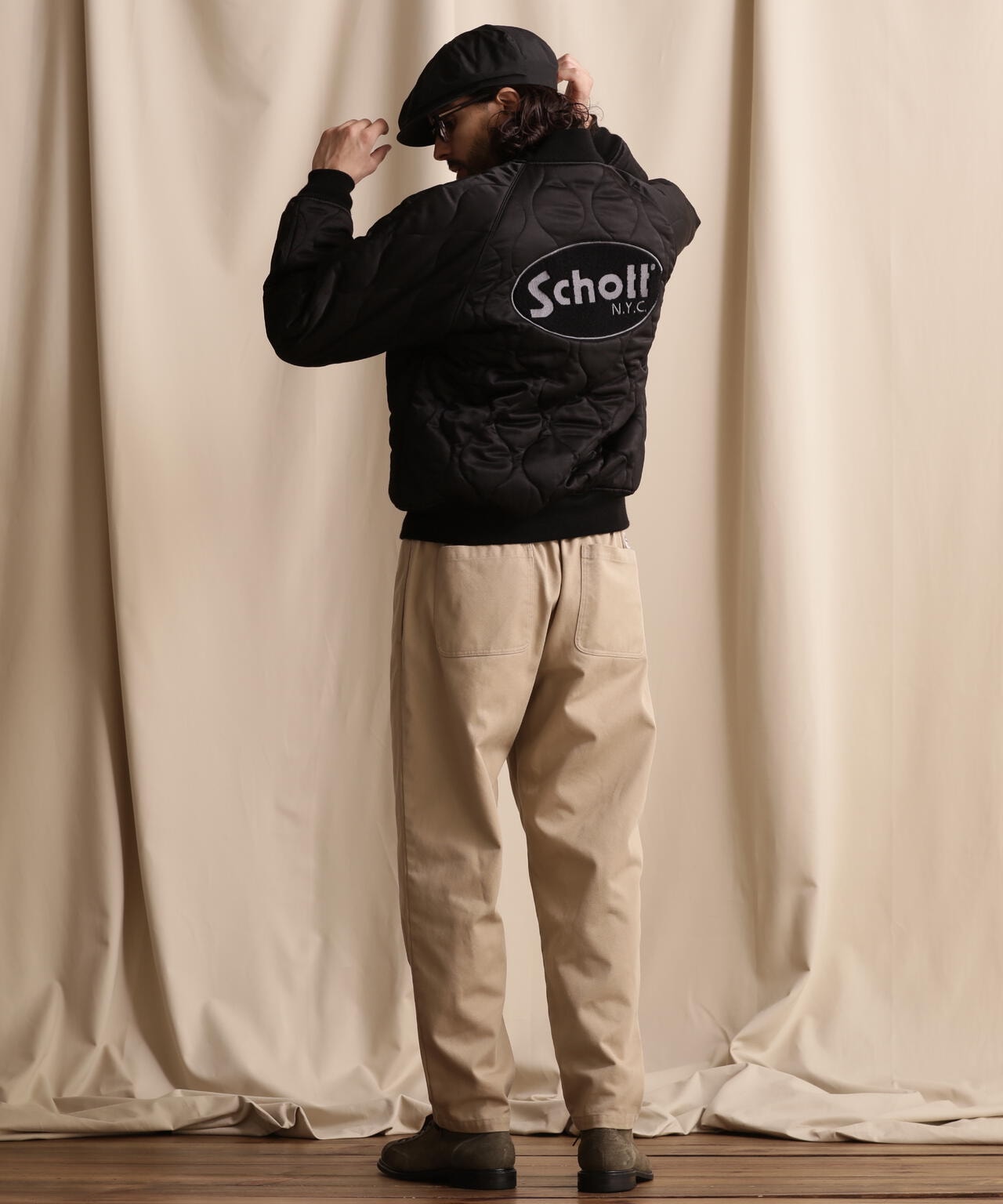 LIMITED/ONIONQUILTED JACKET OVALCHENILLE LOGO/橢圓絨標誌拼接夾克