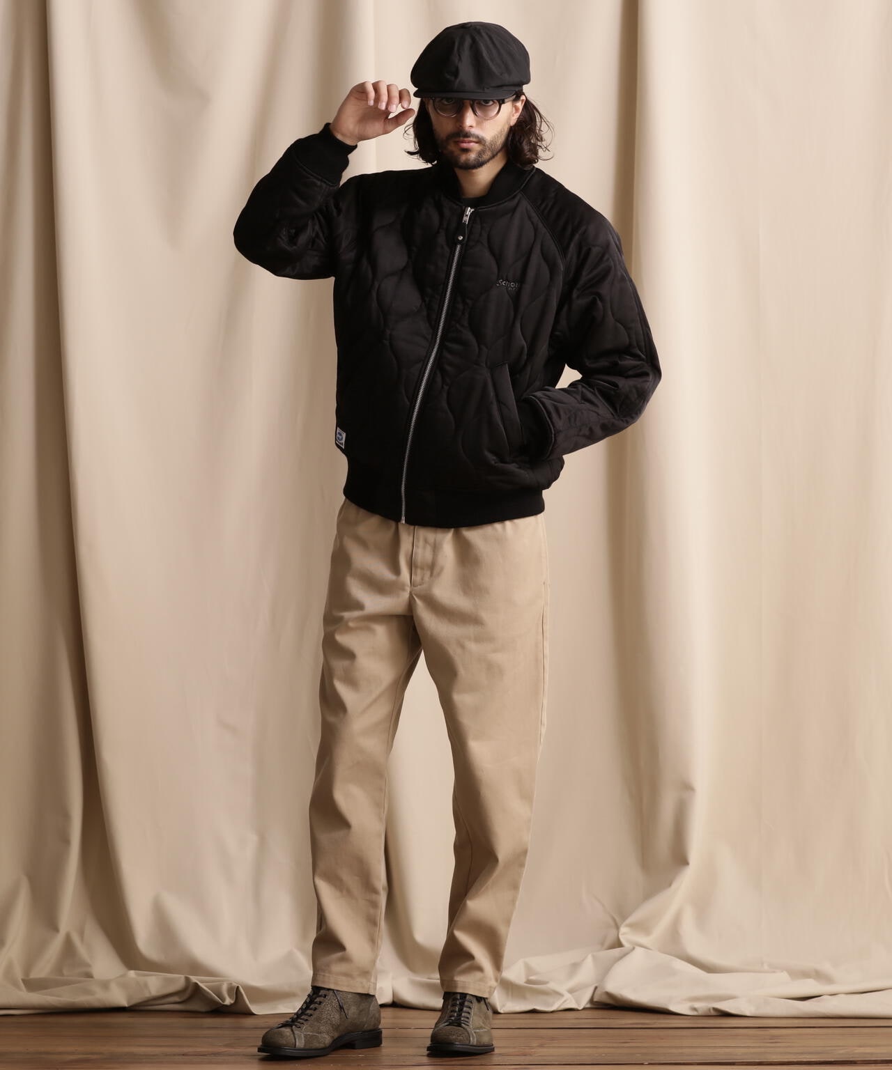 LIMITED/ONIONQUILTED JACKET OVALCHENILLE LOGO/橢圓絨標誌拼接夾克