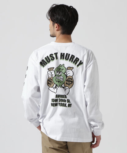 《直營店限定》DOLLARS DESIGN 長袖T恤 / AVIREX