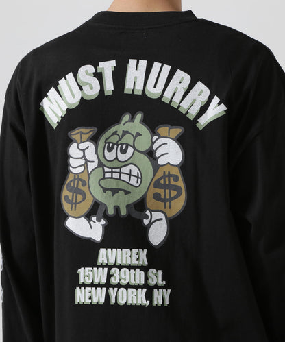 《直營店限定》DOLLARS DESIGN 長袖T恤 / AVIREX