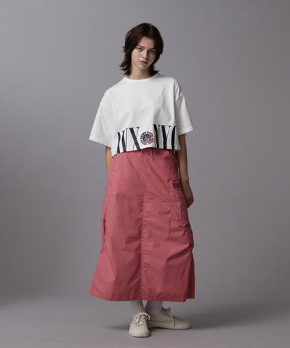 HEM LOGO PRINT T-SHIRT/拼接標誌印花T恤