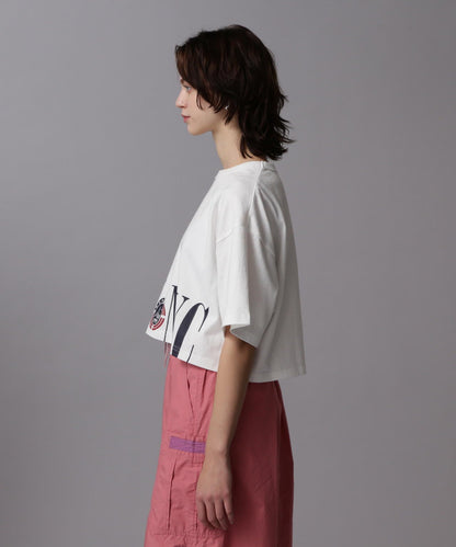 HEM LOGO PRINT T-SHIRT/拼接標誌印花T恤