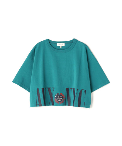 HEM LOGO PRINT T-SHIRT/拼接標誌印花T恤