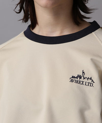 《&DEPOT限定》TRACK PULL OVER TOPS/運動風拉鍊套頭衫