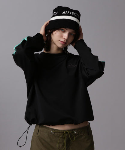 《&DEPOT限定》TRACK PULL OVER TOPS/運動風拉鍊套頭衫