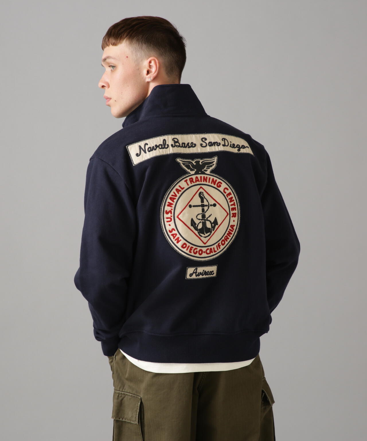 L/S STAND ZIP NAVAL PATCH / 立領拉鍊 海軍 徽章