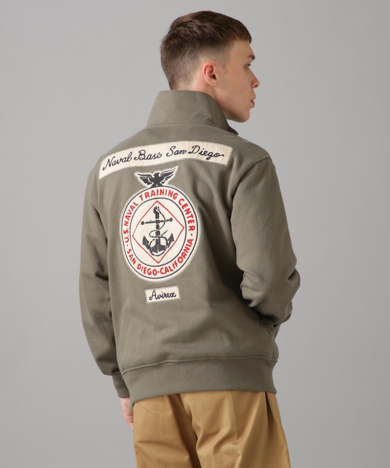 L/S STAND ZIP NAVAL PATCH / 立領拉鍊 海軍 徽章