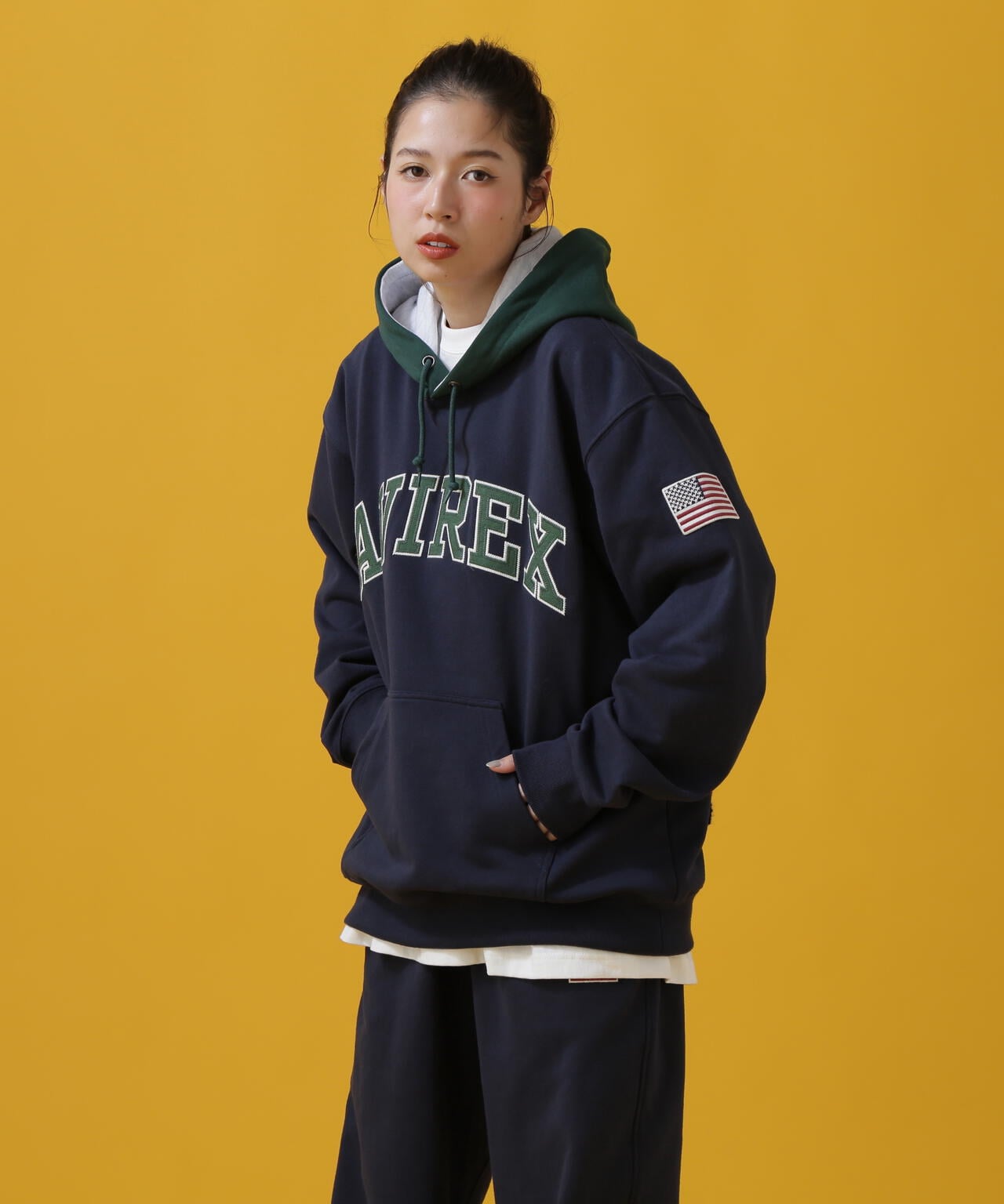 ARCH LOGO COLOR HOOD L/S PARKA/拱形標誌彩色連帽長袖連帽外套