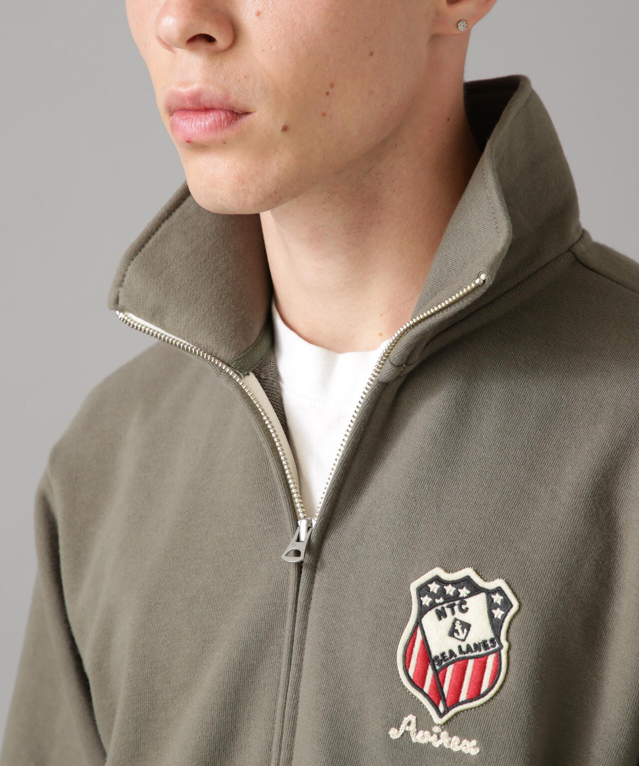 L/S STAND ZIP NAVAL PATCH / 立領拉鍊 海軍 徽章
