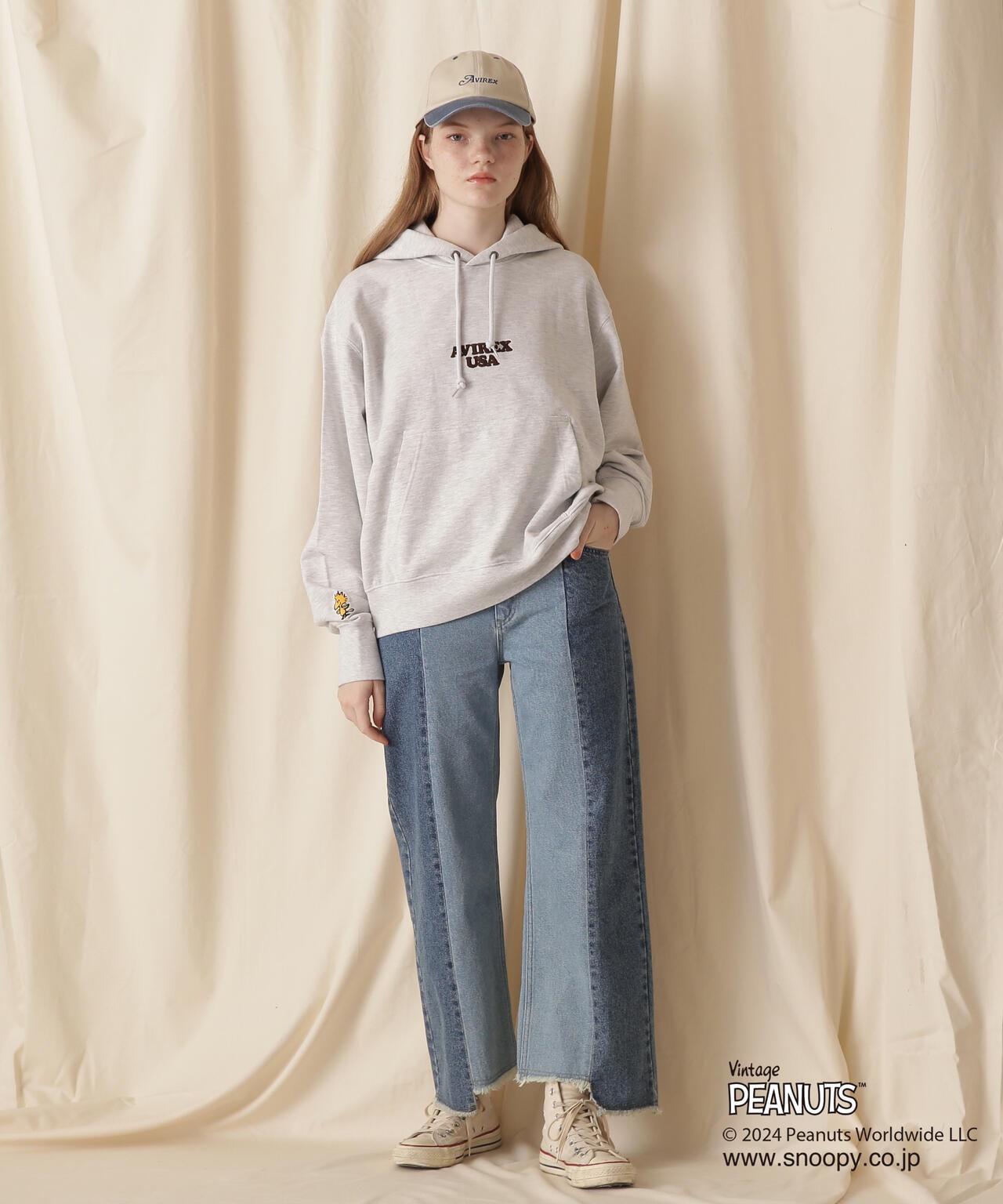 《PEANUTS×AVIREX》PULL OVER PARKA/《花生漫畫×AVIREX》套頭帽風衣