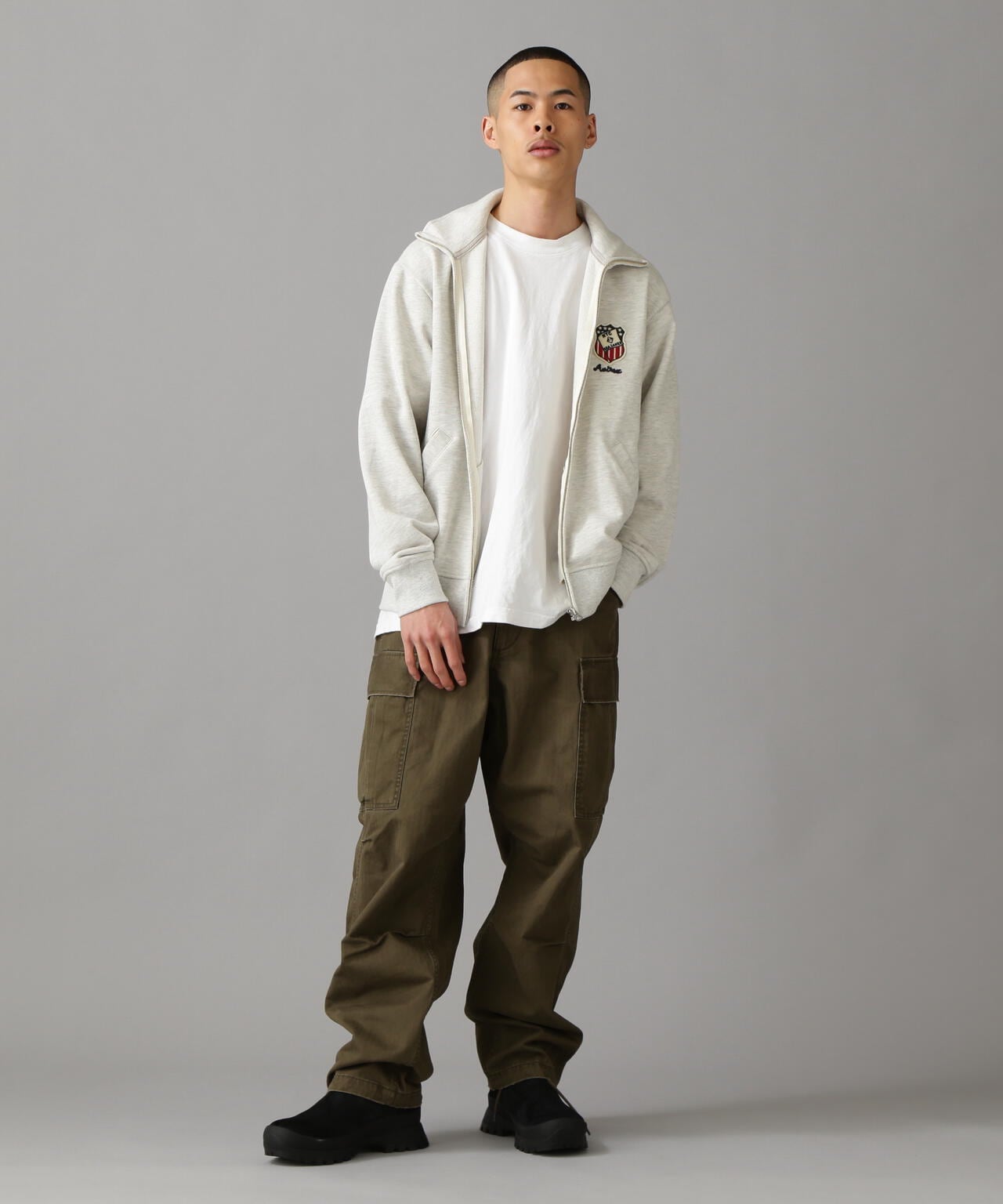 L/S STAND ZIP NAVAL PATCH / 立領拉鍊 海軍 徽章