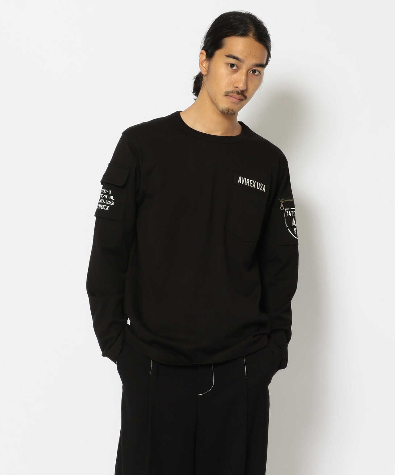 ファティーグ 高領 長袖 T恤/LONG SLEEVE FATIGUE CREW NECK T-SHIRT