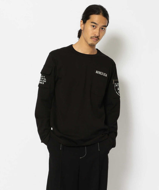 ファティーグ 高領 長袖 T恤/LONG SLEEVE FATIGUE CREW NECK T-SHIRT