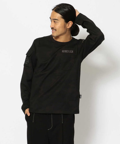 ファティーグ 高領 長袖 T恤/LONG SLEEVE FATIGUE CREW NECK T-SHIRT