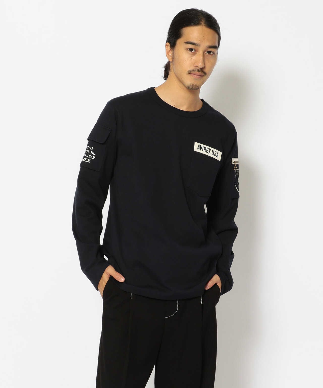 ファティーグ 高領 長袖 T恤/LONG SLEEVE FATIGUE CREW NECK T-SHIRT