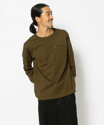ファティーグ 高領 長袖 T恤/LONG SLEEVE FATIGUE CREW NECK T-SHIRT