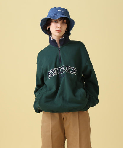 《直營店限定》LOGO HALF ZIP SWEAT / Logo 半拉鍊衛衣
