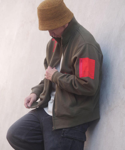 《&DEPOT限定》REMODEL DESIGN STAND ZIP SWEAT/改造設計立領拉鍊衛衣