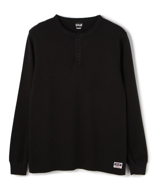 LS HONEYCOMB HENLEYNECK T-SHIRT/蜂窩紋領T恤/ハニカム ヘンリーネック