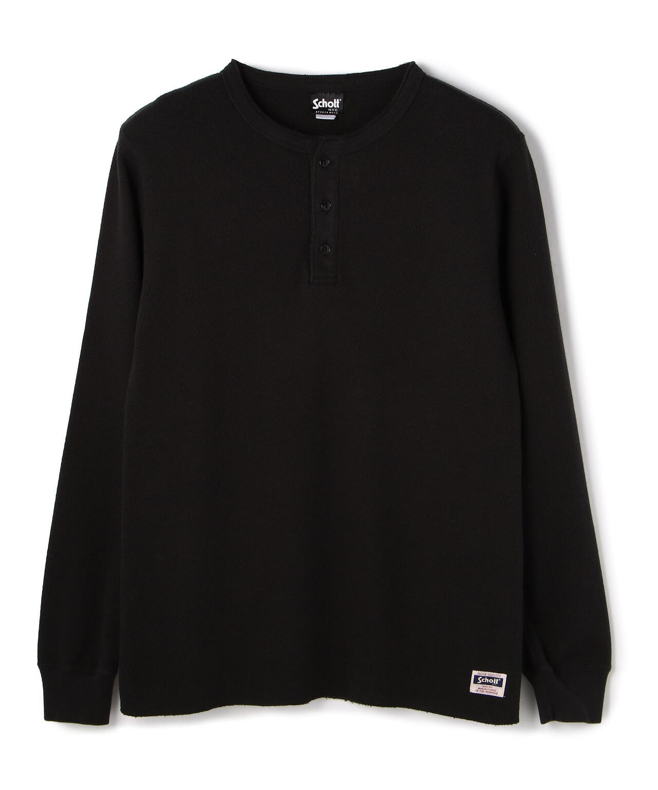 LS HONEYCOMB HENLEYNECK T-SHIRT/蜂窩紋領T恤/ハニカム ヘンリーネック